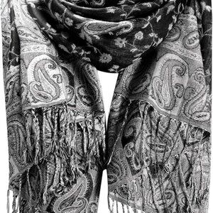 Reversible Paisley Pashmina Shawl Wraps for Women Soft Exotic Festival Scarf